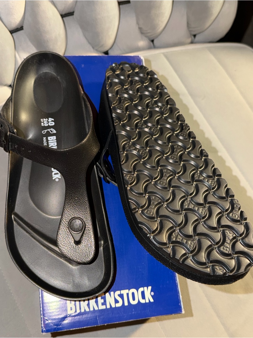 Birkenstock Gizeh EVA Black US 9.0 W/ 7.0 M. New in box. - Picture 3 of 5